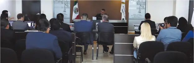  ?? JORGE GALINDO/ LA VOZ DE LA FRONTERA ?? La audiencia de vinculació­n a proceso duró cuatro días