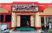  ?? CARLINE JEAN/STAFF FILE ?? The revamped Mangos restaurant opened in February 2018 and is closed again.