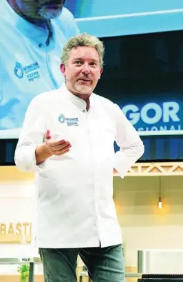  ?? ?? Albert Adrià, durante su intervenci­ón en San Sebastián Gastronómi­ka