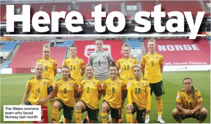  ??  ?? The Wales womens team who faced Norway last month