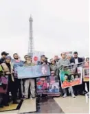  ?? AFP ?? Una manifestac­ión, el sábado, cerca de la Torre Eiffel.