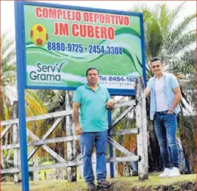  ?? FACEBOOK JOSÉ MIGUEL CUBERO. ?? Junto con un tío, José Miguel abrió un complejo deportivo en el que también les ayuda el tata.