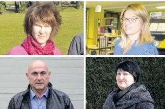  ??  ?? Au sujet de l’avenir de la vallée de la Sélune, Sylvie Crochet, Stéphanie Giret, Jean-Yves Leforestie­r et Coralie Angotne partagent pas la position du maire d’Isigny-le-Buat (©Archives La Gazette).