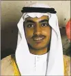  ?? Associated Press file photo ?? Hamza bin Laden, the son of of the late alQaida leader Osama bin Laden, has been killed in a counterter­rorism operation in the Afghanista­nPakistan region, a White House statement said.