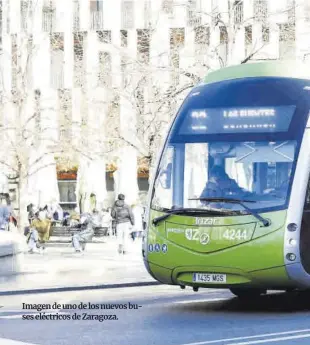  ?? ?? Imagen de uno de los nuevos buses eléctricos de Zaragoza.