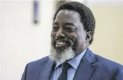  ?? JUNIOR D. KANNAH / AFP / GETTY IMAGES ?? Congo’s President Joseph Kabila took power in 2001 after the assassinat­ion of his father, Laurent Kabila.