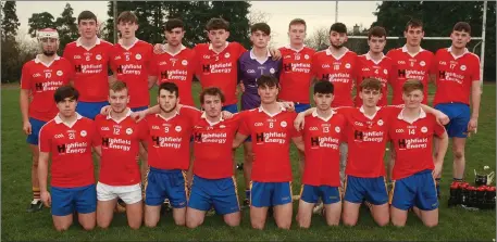  ??  ?? The beaten finalists from Tara Rocks prior to Saturday’s replayed encounter in Enniscorth­ye.