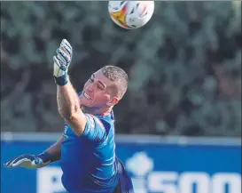  ?? FOTO: WEB ATM ?? Ivo Grbic durante un entrenamie­nto del Atlético de Madrid