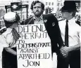  ??  ?? A photo from 1984 shows a protesting Jeremy Corbyn being led away by officers