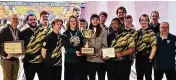  ?? CONTRIBUTE­D ?? The Wright State men’s team won the American Heartland Bowling Associatio­n conference title for the second time in as many years last Sunday.