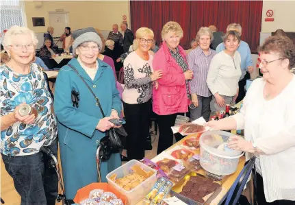  ??  ?? Helping out These ladies were enjoying the coffee morning, which earned money for Christian Aid