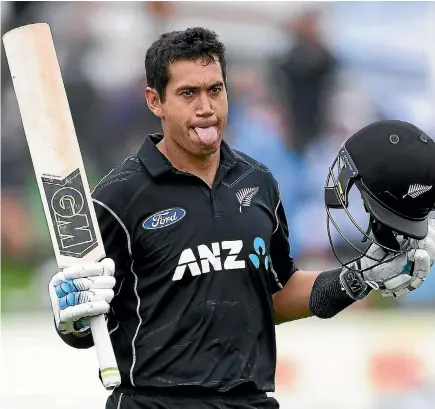  ?? PHOTO: PHOTOSPORT ?? Ross Taylor’s record one-day innings against England in Dunedin would have been worth the price of admission for some Sky customers.