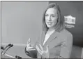  ?? Ap-andrew Harnik ?? White House press secretary Jen Psaki speaks during a press briefing Thursday.