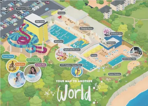  ??  ?? The map that will be given to visitors of the water park.