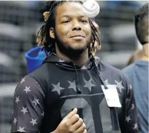  ?? CHRIS O’MEARA / THE ASSOCIATED PRESS ?? Toronto Blue Jays prospect Vladimir Guerrero Jr. will report to Triple-A Buffalo on Tuesday.