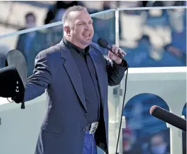  ?? Picture: Reuters ?? SING-ALONG. Garth Brooks performs during the 49th presidenti­al inaugurati­on in Washington.