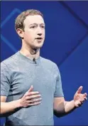  ?? / REUTERS ?? Mark Zuckerberg.