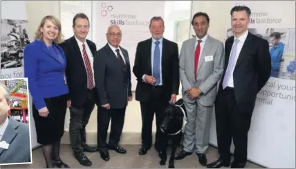  ??  ?? n TASKFORCE:TASKFORCE (From left) Paula Stannett, HR Director Heathrow Airport, leader of Ealing Council Julian Bell, Virendra Sharma, MP for Ealing Southall, chairman of Heathrow Taskforce Lord David Blunkett, Onkar Sahota, London Assembly member for...