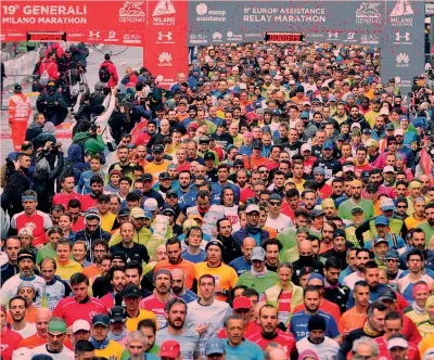  ?? LAPRESSE ?? Che festa Immagini della Relay Marathon 2019: un grande successo che promette di essere replicato anche quest’anno