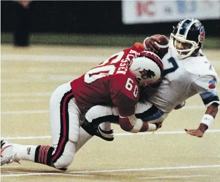  ?? STEVE BOSCH/FILES ?? When former B.C. Lions defensive end Rick Klassen died in 2016, a Toronto hospital studied his brain and found it showed signs of CTE, and also signs of a form of dementia.