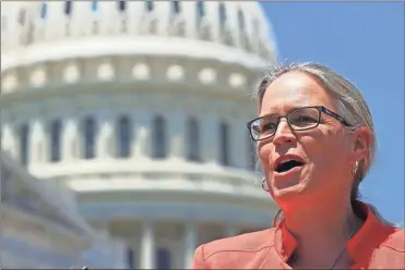  ?? Chip somodevill­a/Getty Images north america/tns ?? Rep. Carolyn Bourdeaux (D-GA) is one of nine House Democrats who threatened last week to oppose the budget measure unless the House voted first on the bipartisan infrastruc­ture package.