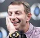  ?? DAVID J. PHILLIP/AP ?? Clemson coach Dabo Swinney is all smiles at a news conference Tuesday, one day after the Tigers crushed Alabama.