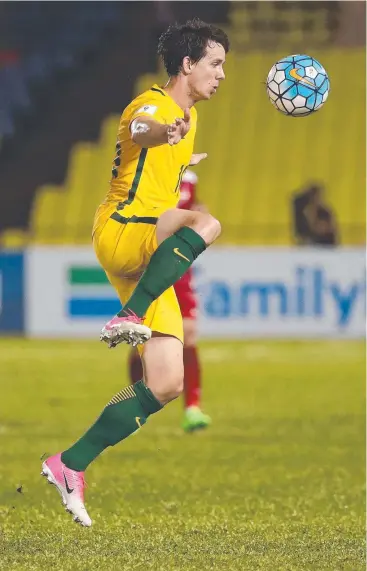  ?? Pictures: GETTY IMAGES ?? GOAL: Robbie Kruse netted Australia’s only goal in their World Cup playoff against Syria at Hang Jebat Stadium in Malaysia.