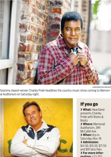  ?? CONTRIBUTE­D PHOTOS ?? Grammy Award-winner Charley Pride headlines the country music show coming to Memorial Auditorium on Saturday night. In addition to Charley Pride, the Heartland show includes Sammy Kershaw, pictured, Collin Raye and James Otto.