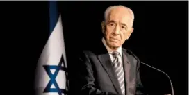  ?? FOTO ?? Imagen tomada en julio de 2014, cuando Shimon Peres se encontraba en la presidenci­a de Israel.