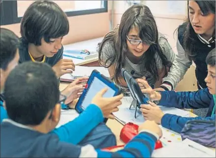  ?? DANI DUCH ?? Aula del colegio público Alcalde de Móstoles, situado en el barrio de Aluche de Madrid