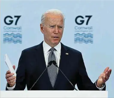  ?? Foto: AFP ?? Joe Biden ist einer der Taktgeber bei der globalem Reform der Unternehme­nssteuern.