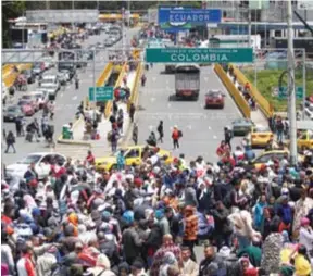  ??  ?? LÍMITE. El Puente Internacio­nal de Rumichaca, donde se concentran los migrantes venezolano­s, será el escenario hoy para los eventos. (Archivo)