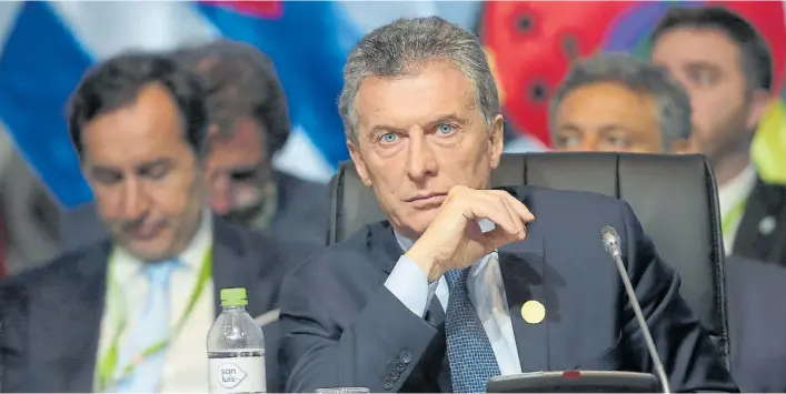  ?? DPA ?? Discurso. Mauricio Macri, ayer, durante su discurso en la asamblea de jefes de Estado de la Cumbre de las Américas que se hizo en Lima, Perú.