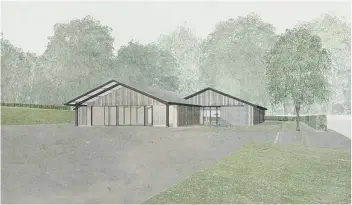  ?? ?? An artist’s impression of the new farm shop and tea room at Ote Hall Farm in Burgess Hill