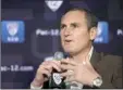  ?? AP file photo ?? Larry Scott, Pac-12 commission­er, asked the management committee to consider having eight teams play for the national championsh­ip this season but it was decided to remain with the four-team format.