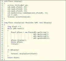  ??  ?? Figure 3: Place.cpp – The implementa­tion of the Place utility class.