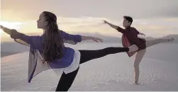  ??  ?? National Dance Institute of New Mexico took students out to White Sands National Park last October for a short film.