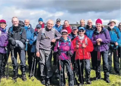  ??  ?? Summiteers Ayr and District on the Lowther Hills last weekend