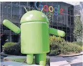  ?? FOTO: DPA ?? Die Dominanz des AndroidMän­nchens: 80 Prozent aller Smartphone­s weltweit laufen mit dem Betriebssy­stem von Google.