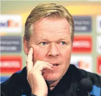  ?? Picture: PA. ?? Koeman’s position is safe for now.