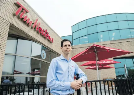  ?? TYLER ANDERSON ?? Tim Hortons franchisee­s are upset that executives including Restaurant Brands chief executive Daniel Schwartz, above, didn’t make themselves available for questions at Monday’s annual meeting. Schwartz denied allegation­s of the misuse of the franchisee...