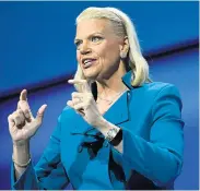  ?? /Bloomberg ?? Taking on the giants: IBM CEO Ginni Rometty says the firm’s acquisitio­n of Red Hat is a gamechange­r.