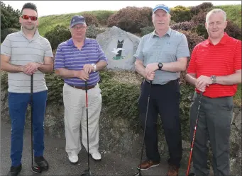  ??  ?? Liam Moran, Benny McLoughlin, Sean Kearns and Ian Douglas supporting the Alzheimers Society golf outing