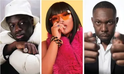  ??  ?? Winners … from left: J Hus, Stefflon Don, Dizzee Rascal. Composite: Nicole Nodland, Graeme Robertson, Olivia Rose