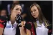  ?? SEAN KILPATRICK/THE CANADIAN PRESS ?? Analytics give Ontario skip Rachel Homan, right, added insights into how her team is performing.