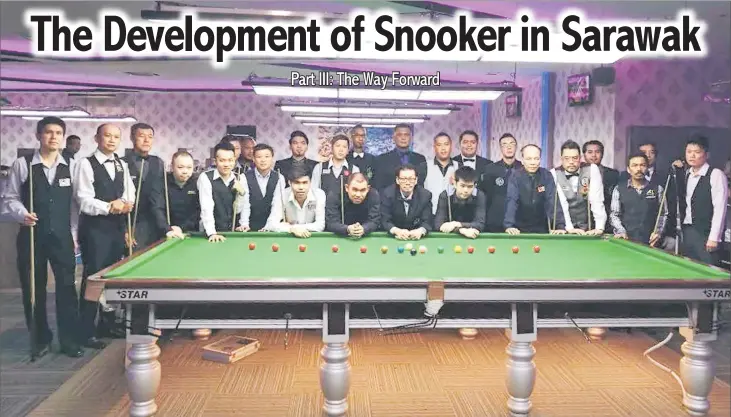  ??  ?? National snooker players at the 2017 Asian Championsh­ip.