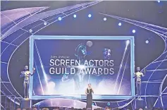  ??  ?? The 24th Annual Screen Actors Guild Awards last year. The 160,000-member union said it was responding to widespread reports in Hollywood that the Academy was pressuring actors not to appear or present at award ceremonies other than the Oscars,