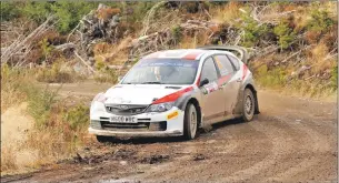  ??  ?? Shaun Sinclair in action during the Snowman Rally.