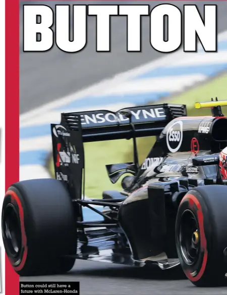  ??  ?? Button could still have a future with Mclaren-honda