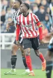  ?? ?? Jay Matete in action for Sunderland before his loan move.